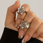 Bague Anneau Etoile Pentagonale argent