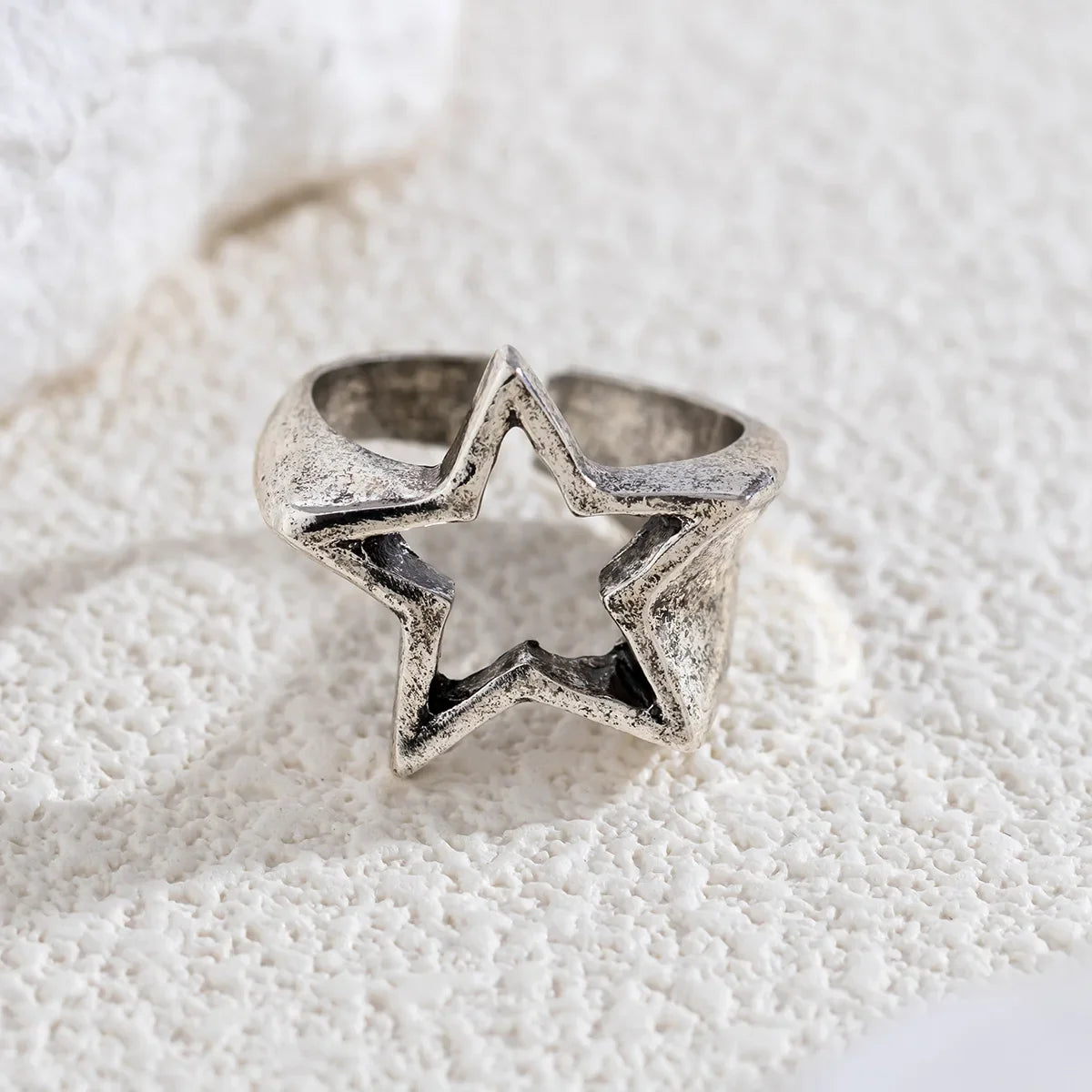 Star Ring Band for Women silver