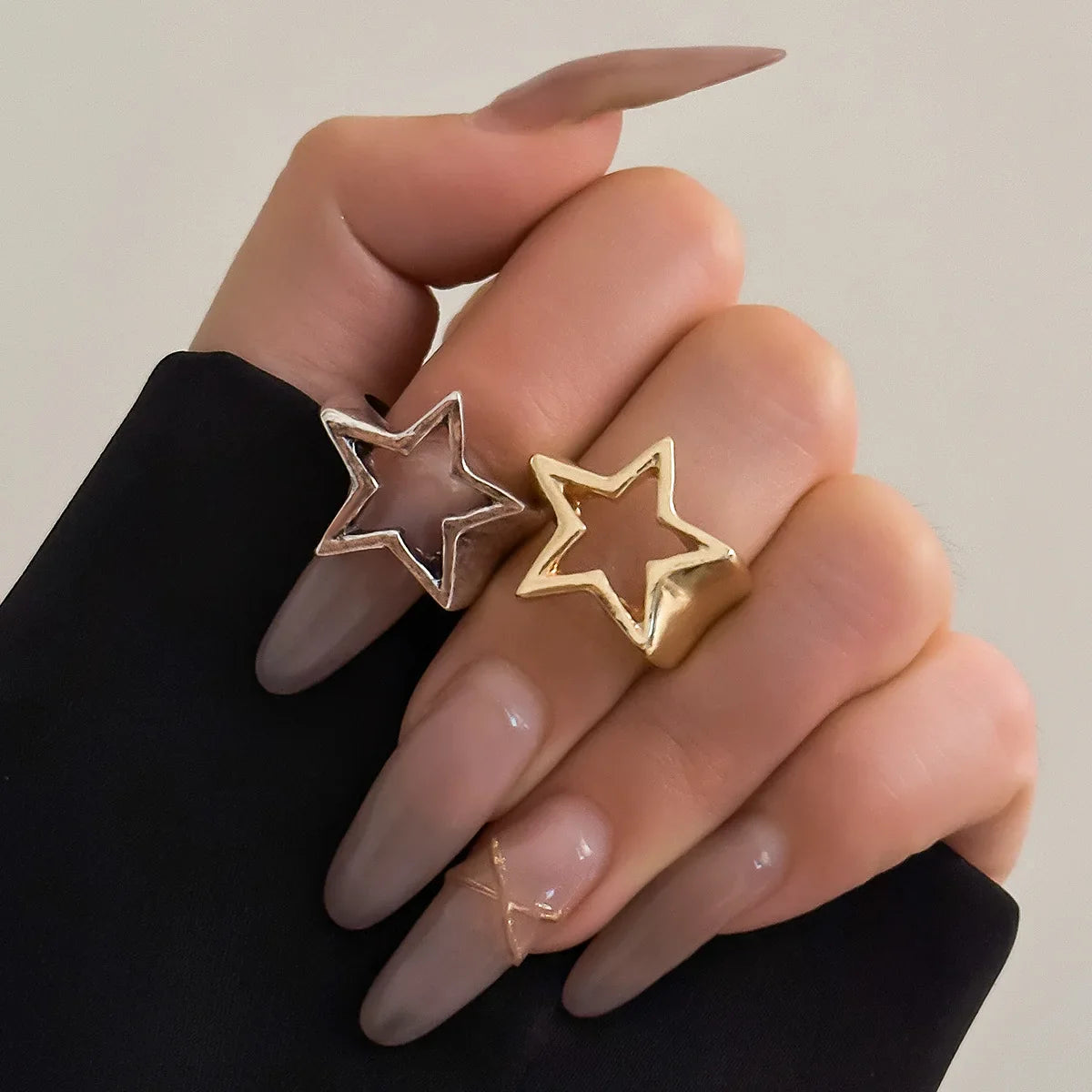 Star Ring Band for Women silver