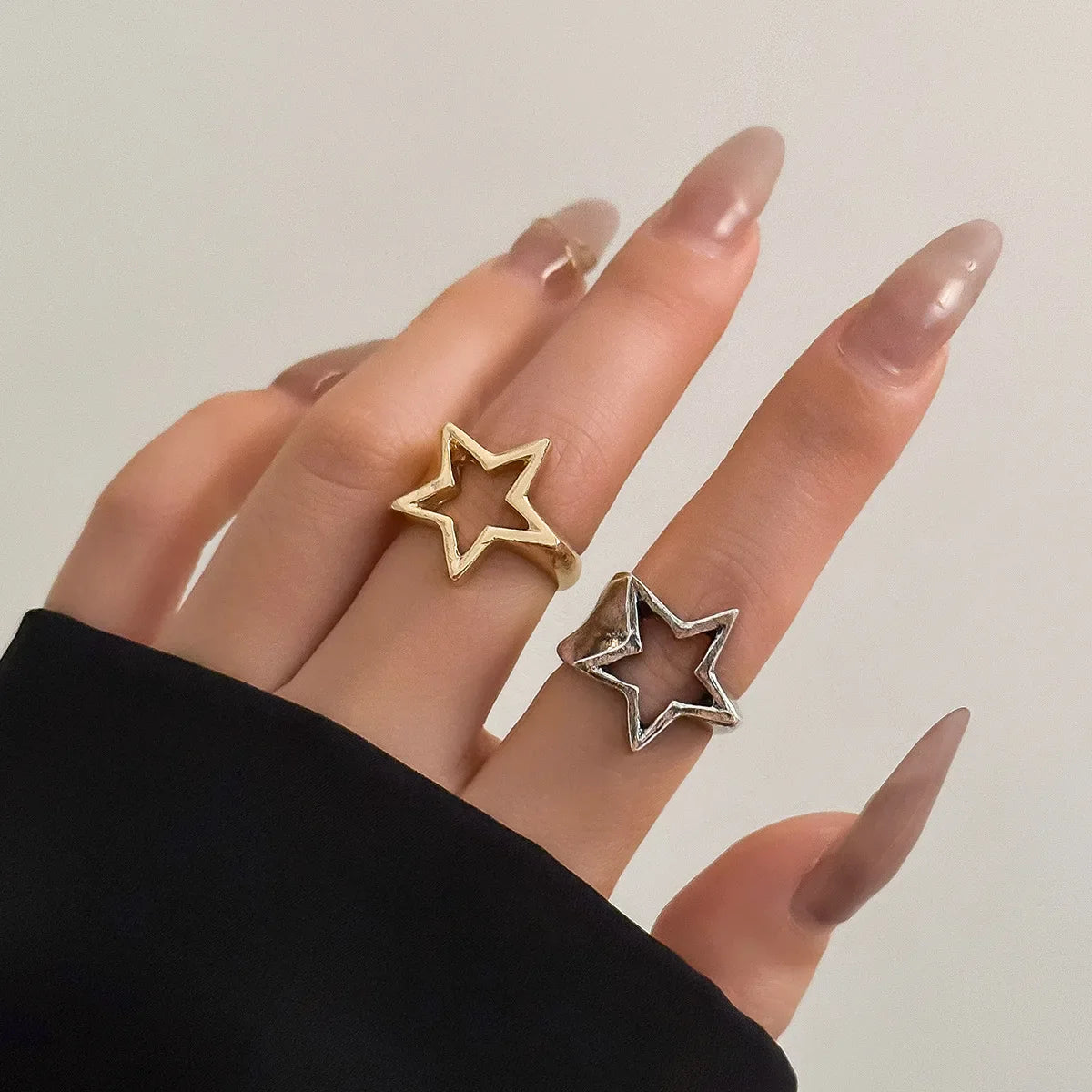 Star Ring Band for Women gold