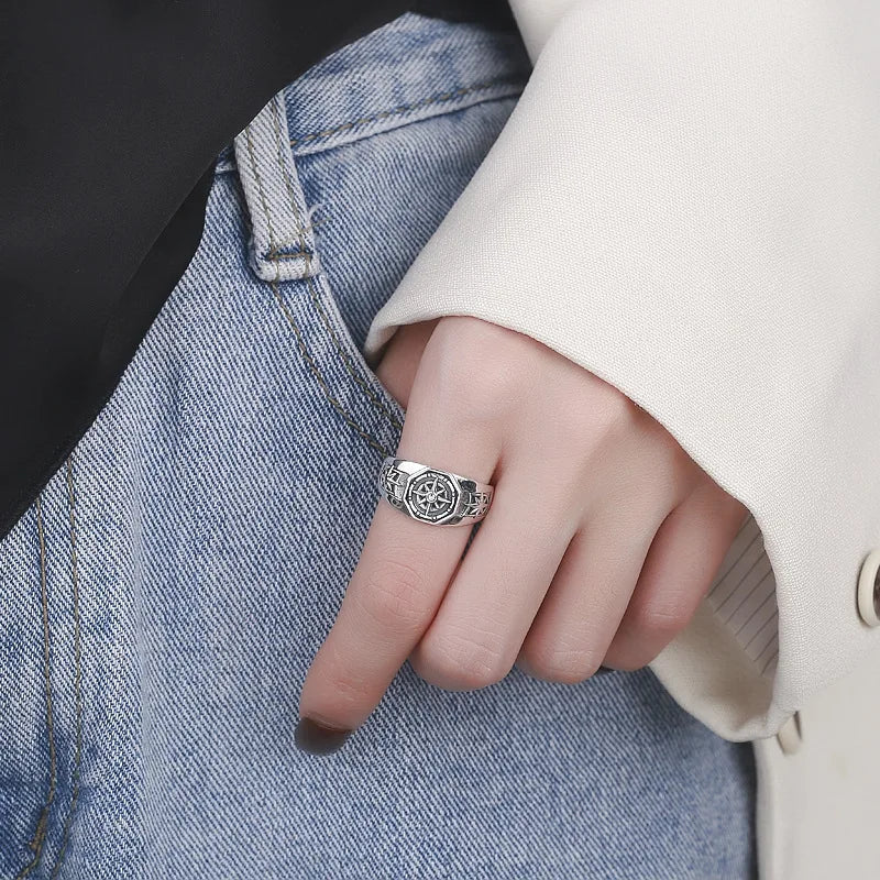 Bague Anneau Rose des Vents