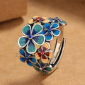 Colored Flower Ring Band