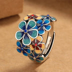 Colored Flower Ring Band