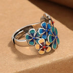 Colored Flower Ring Band