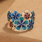 Colored Flower Ring Band