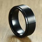 Men's Spinning Anti-Stress Ring Black