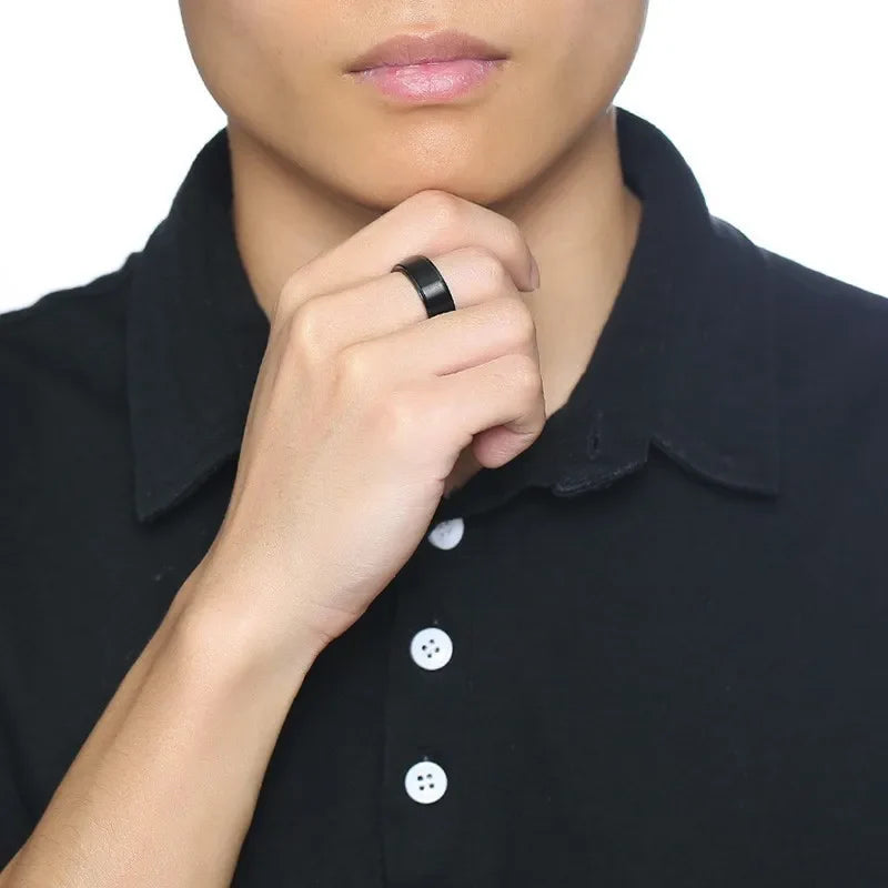 Men's Spinning Anti-Stress Ring Black