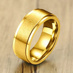 Men's Spinning Anti-Stress Ring Gold
