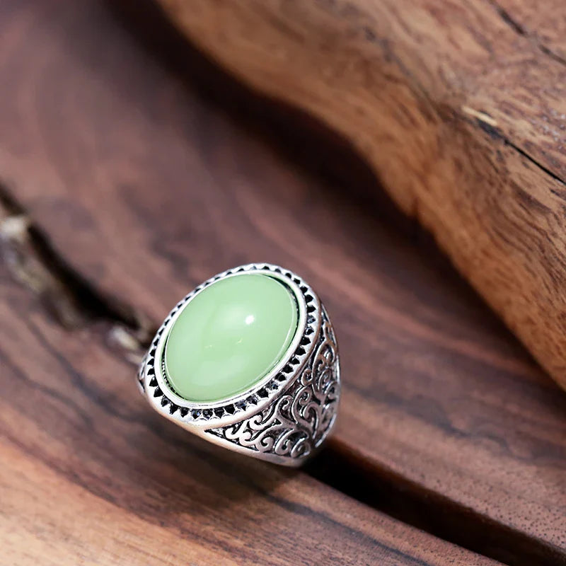 Ethnic Oval Ring Band