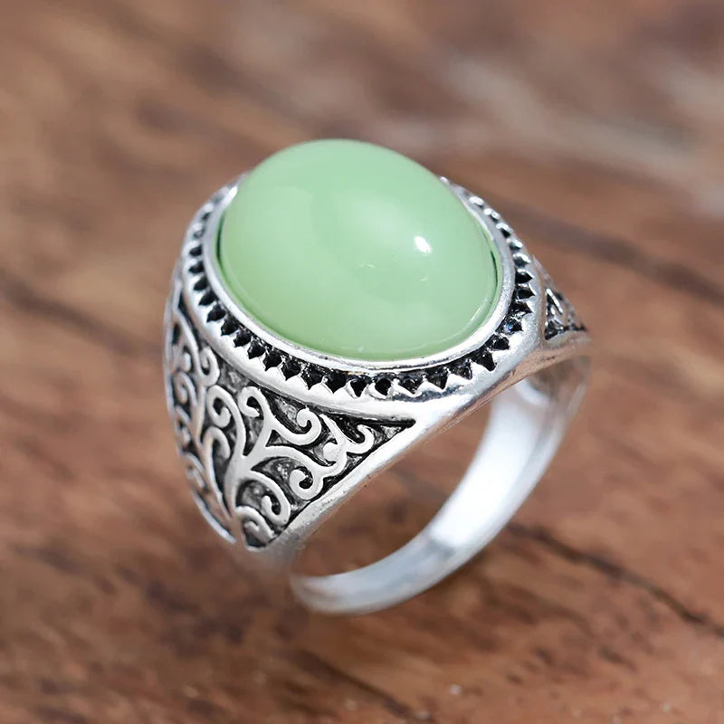 Ethnic Oval Ring Band