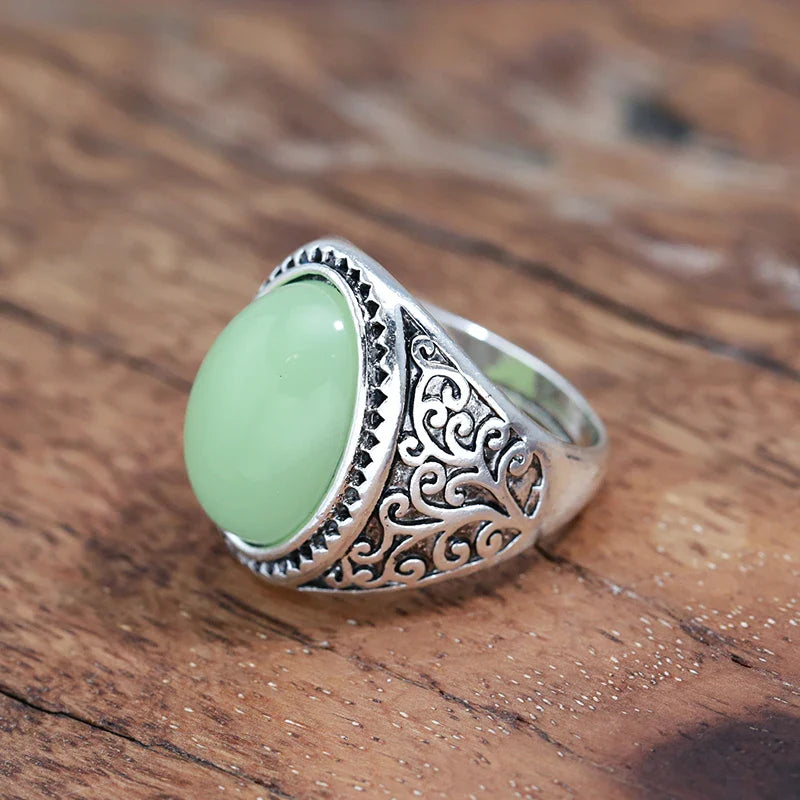 Ethnic Oval Ring Band