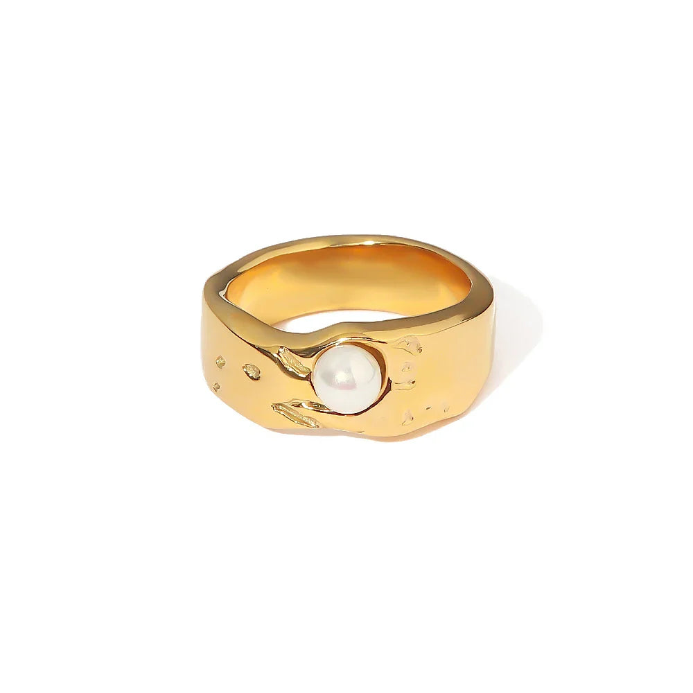Ring Band for Women with Pearl