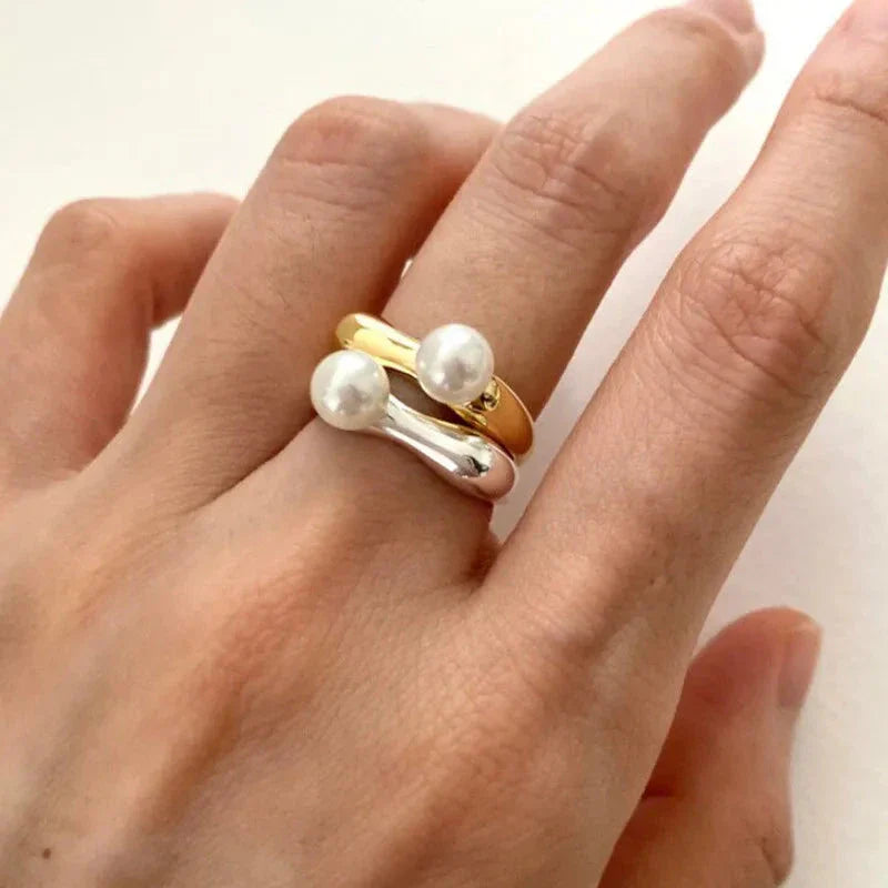 Ring For Women with White Pearl 