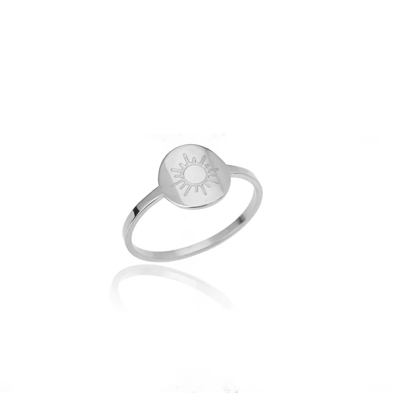Bague Anneau Soleil Femme argent
