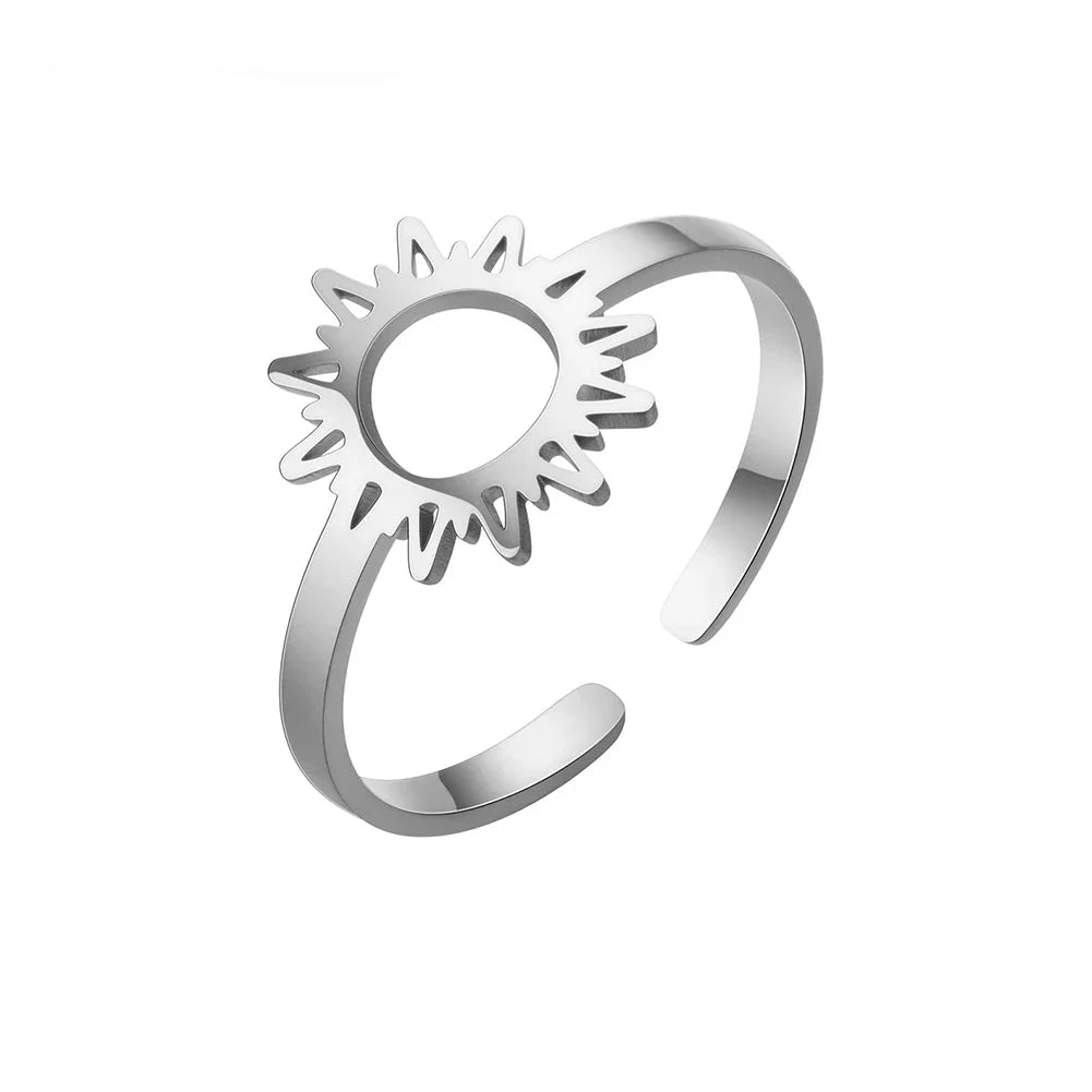 Bague Anneau Soleil pour Femme argent