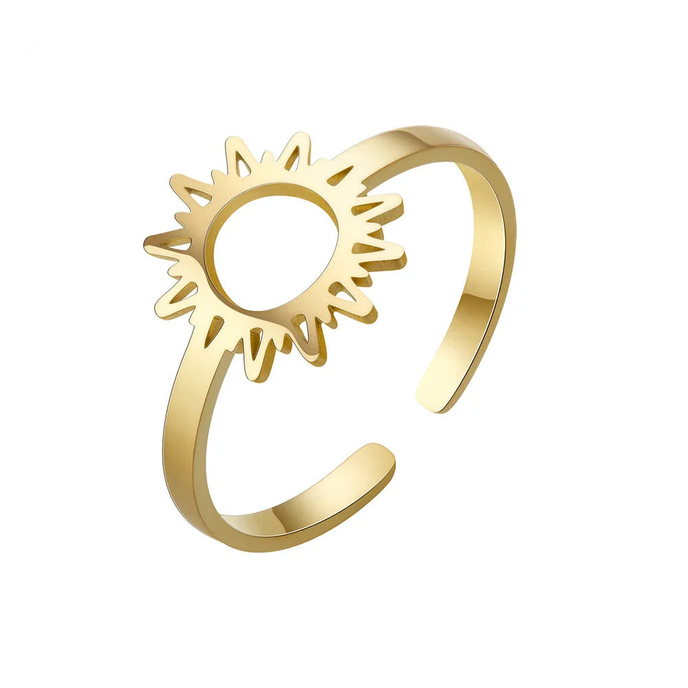 Bague Anneau Soleil pour Femme or