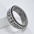 Viking Ring Band Men's Anti-Stress Spinning Gray