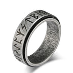 Viking Ring Band Men's Anti-Stress Spinning Gray