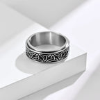 Viking Anti-Stress Ring Men Women silver