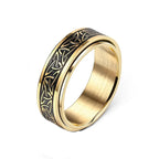 Viking Anti-Stress Ring Men Women gold