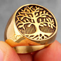 Tree of Life Ring for Men gold
