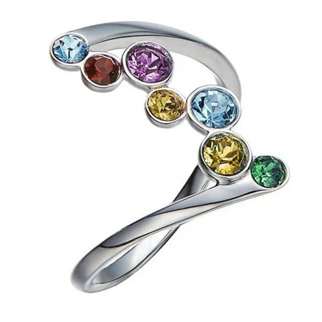 Bague arc-en-ciel asymétrique