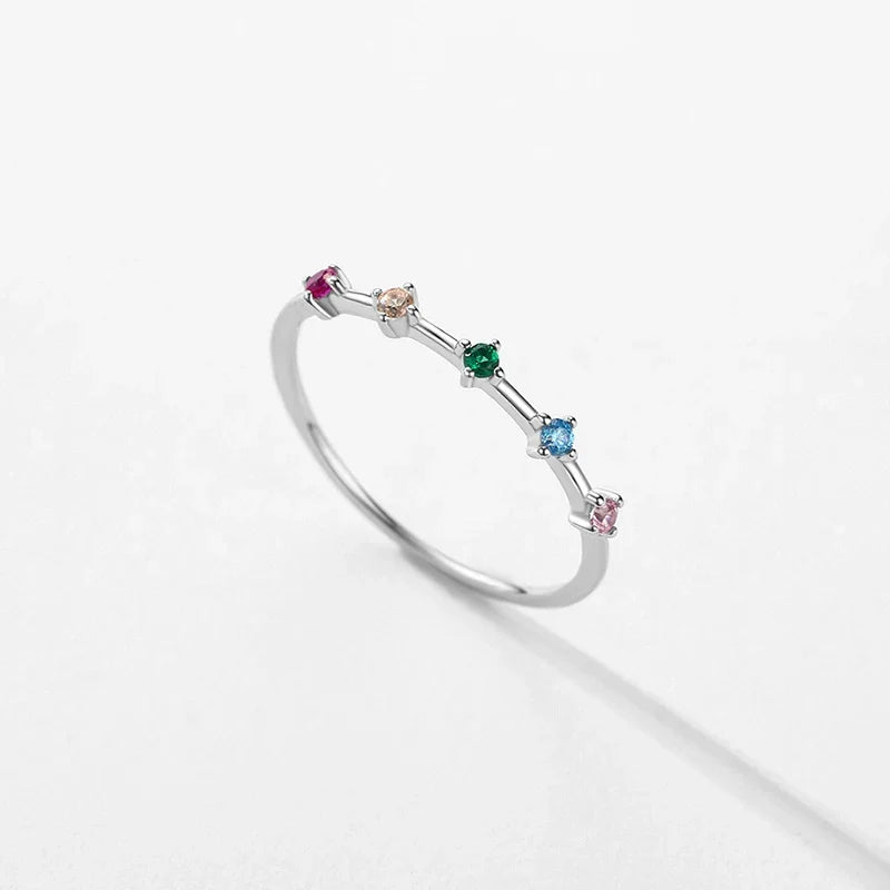 Bague arc-en-ciel femme