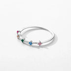 Bague arc-en-ciel femme