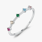 Bague arc-en-ciel femme