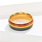 Bague arc-en-ciel homme