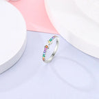 Bague arc-en-ciel symbole infini