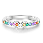 Bague arc-en-ciel symbole infini