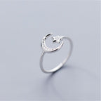 Bague Astres Lune et Étoiles Femme