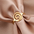Bague au design spirale pour femme or rond