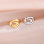 Bague au design spirale pour femme or