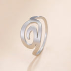 Bague au design spirale pour femme argent