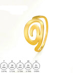 Bague au design spirale pour femme or