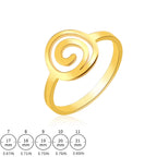 Bague au design spirale pour femme or rond