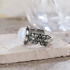 Ring with Flowered Moonstone Band
