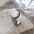 Ring with Flowered Moonstone Band