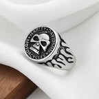 Ring with Gothic Skull Band