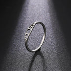 Ring with Silver Crescent Moons