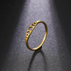 Ring with Gold Crescent Moons