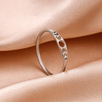 Ring with Silver Crescent Moons