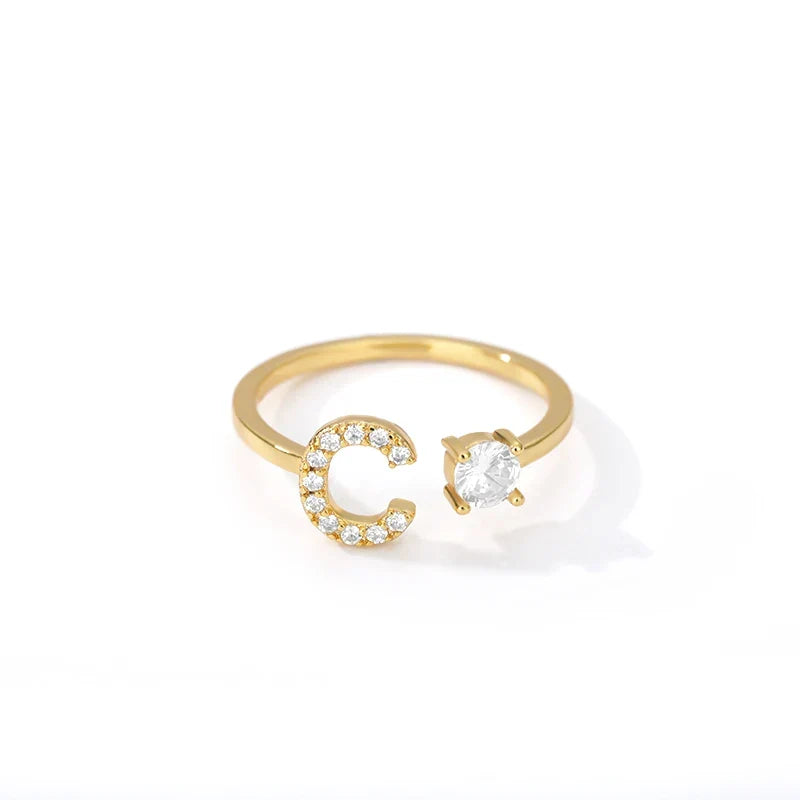 Bague personnalisée avec initiale c