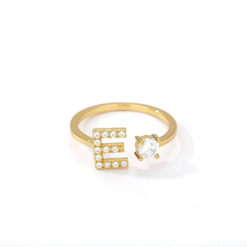 Bague personnalisée avec initiale e