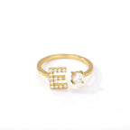 Bague personnalisée avec initiale e