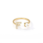 Bague personnalisée avec initiale f
