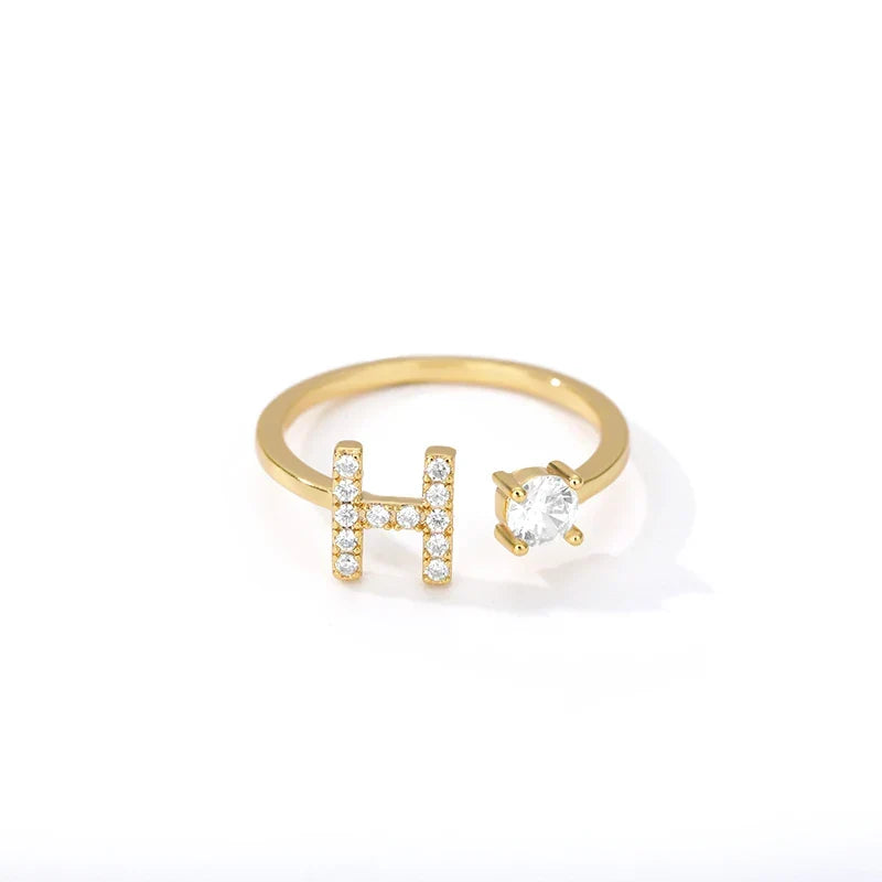 Bague personnalisée avec initiale h