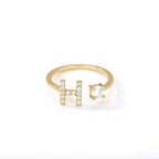 Bague personnalisée avec initiale h